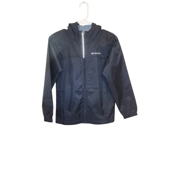 NWT Columbia Boys Rain Jacket Black M - Picture 1 of 7
